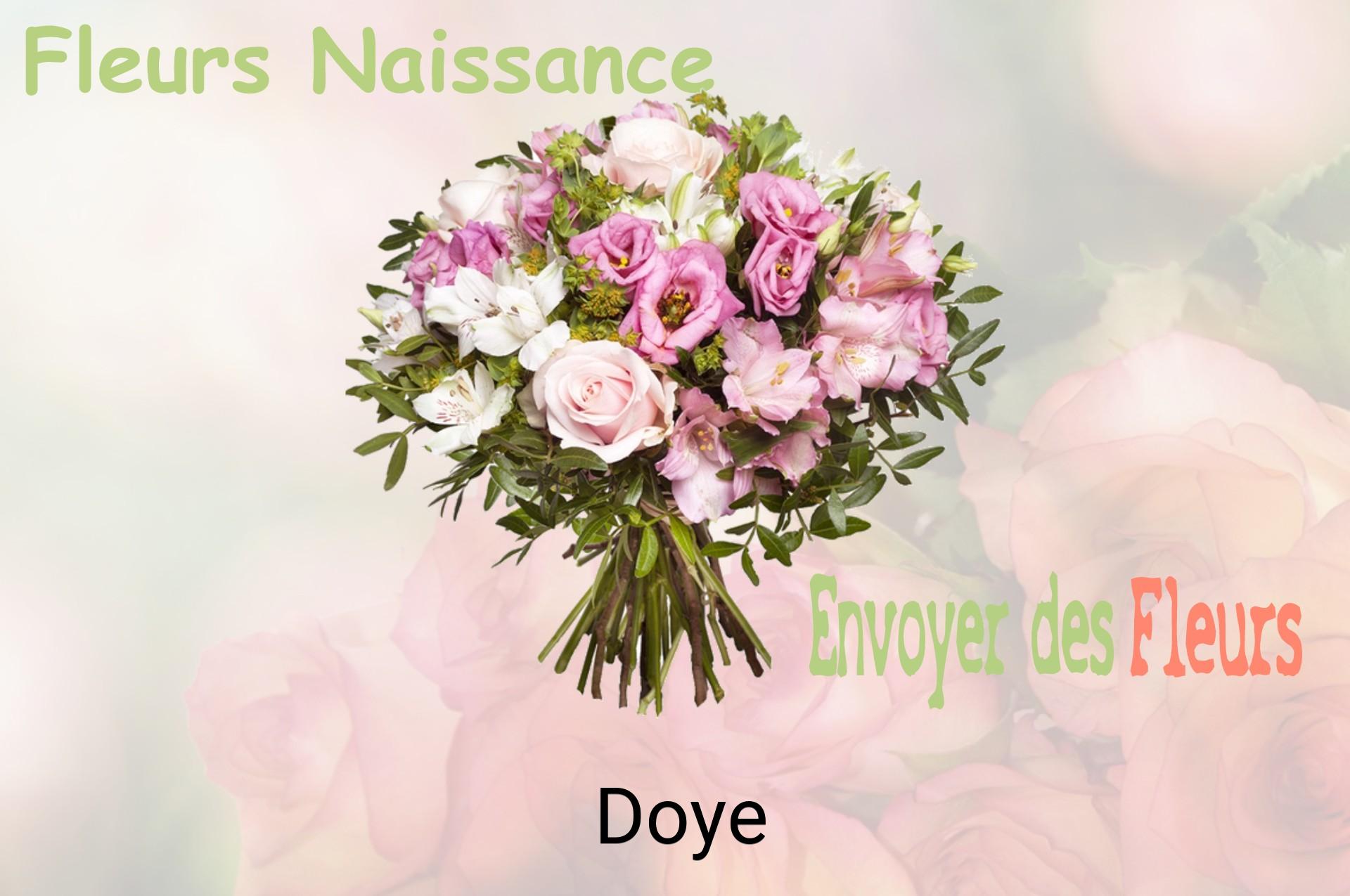 Bouquet de fleurs de naissance livré à Doye